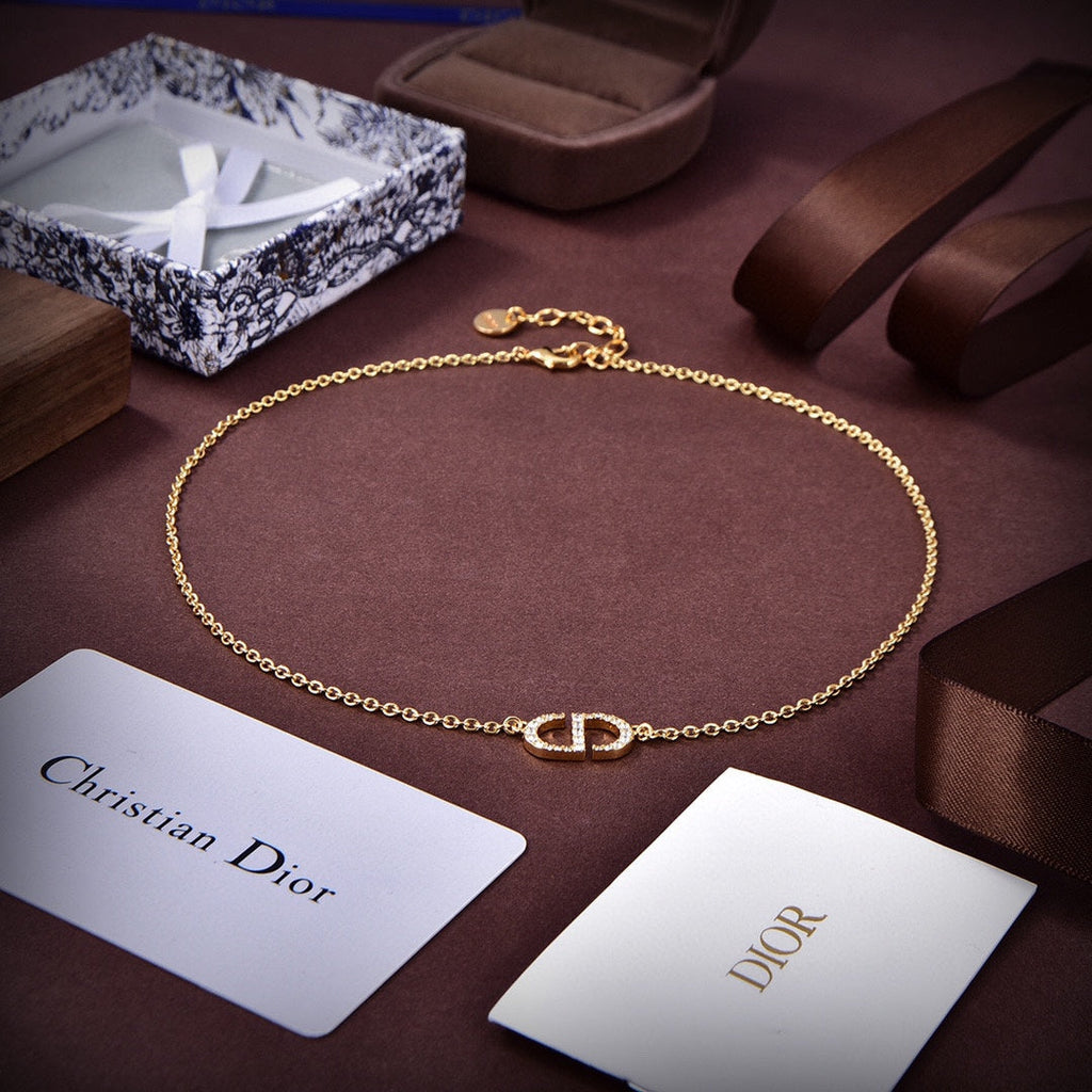 18K Petit Dior Diamonds Necklace