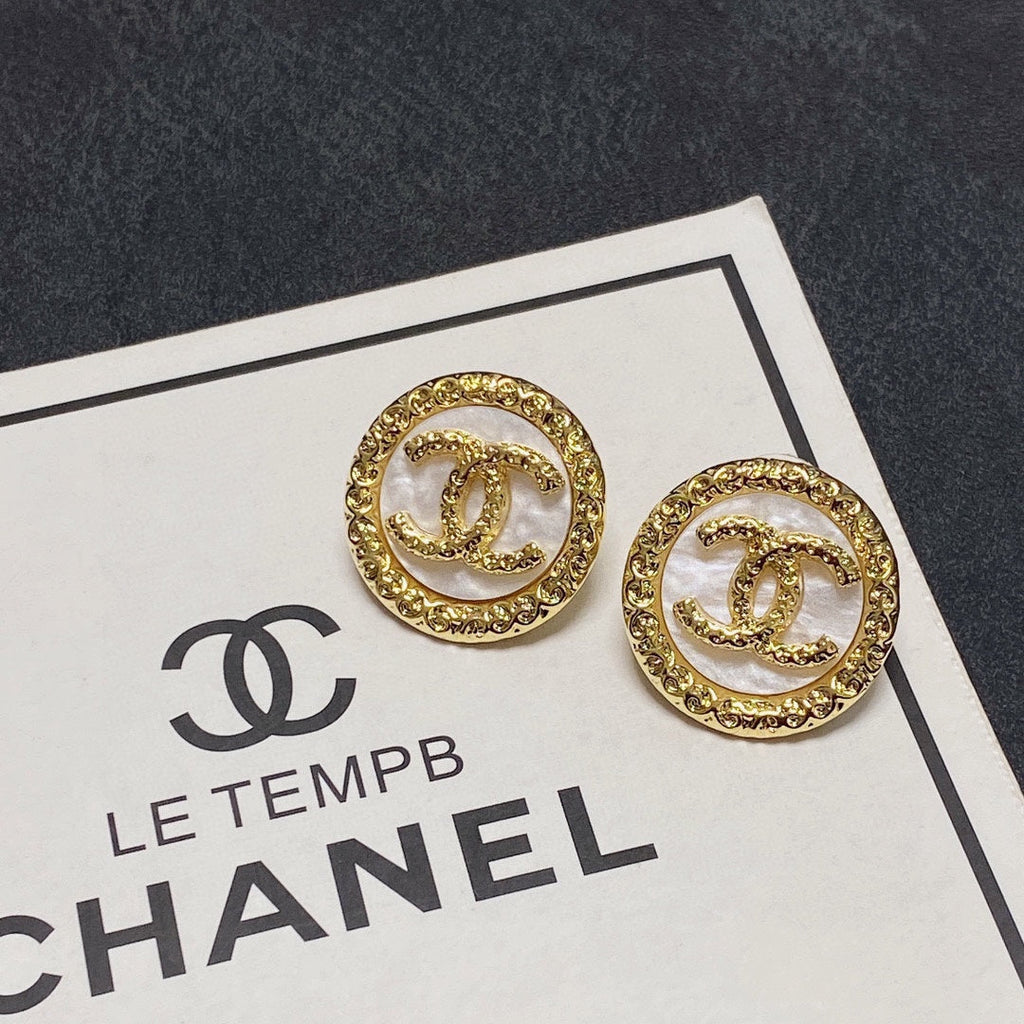 18K  Chanel Crystal Earrings