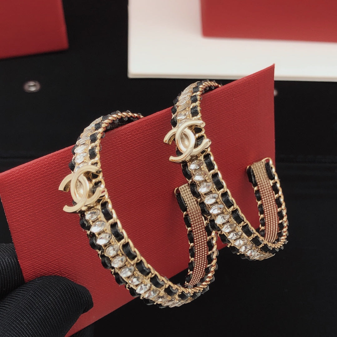 18K  Chanel Strass Earrings