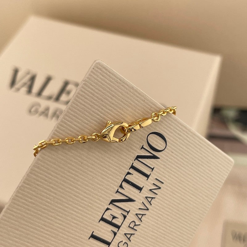 18K VLogo Red Cherry Gold Necklace