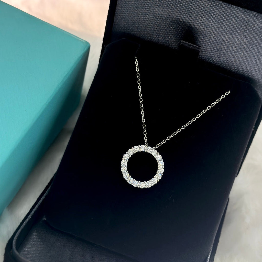 18K Tiffany Circle Diamonds Necklace
