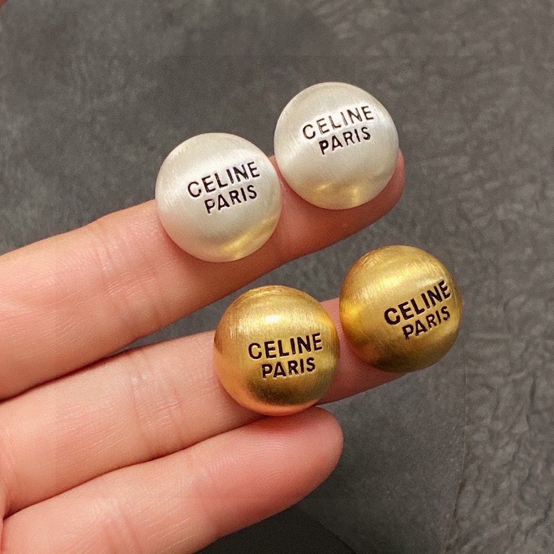 18K Celine Round Earrings