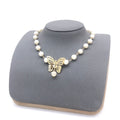 18K Dior Butterfly Pearl Chain Necklace