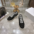 DIOR CD STAR SNEAKER 4CM IN BLACK AND WHITE MESH FABRIC