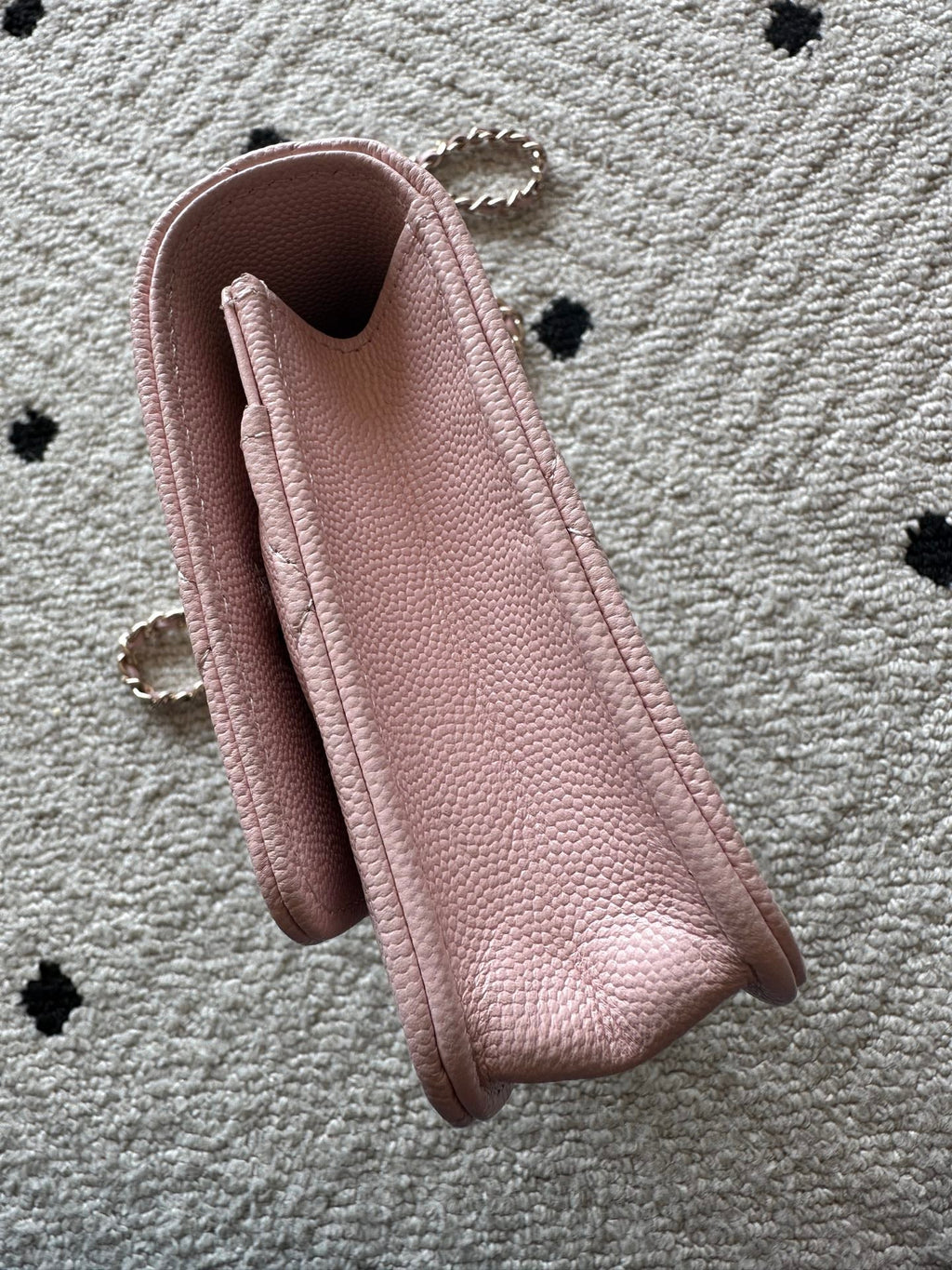 CHANEL 25S MINI FLAP BAG 19 IN LIGHT PINK CAVIAR LEATHER
