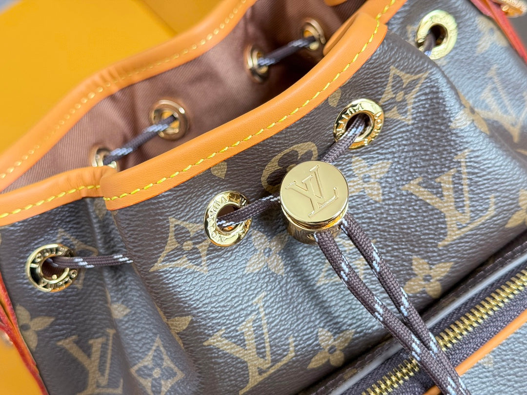 LOUIS VUITTON LV 25S NOÉ CARGO 24 IN BROWN MONOGRAM CANVAS GOLD HARDWARE