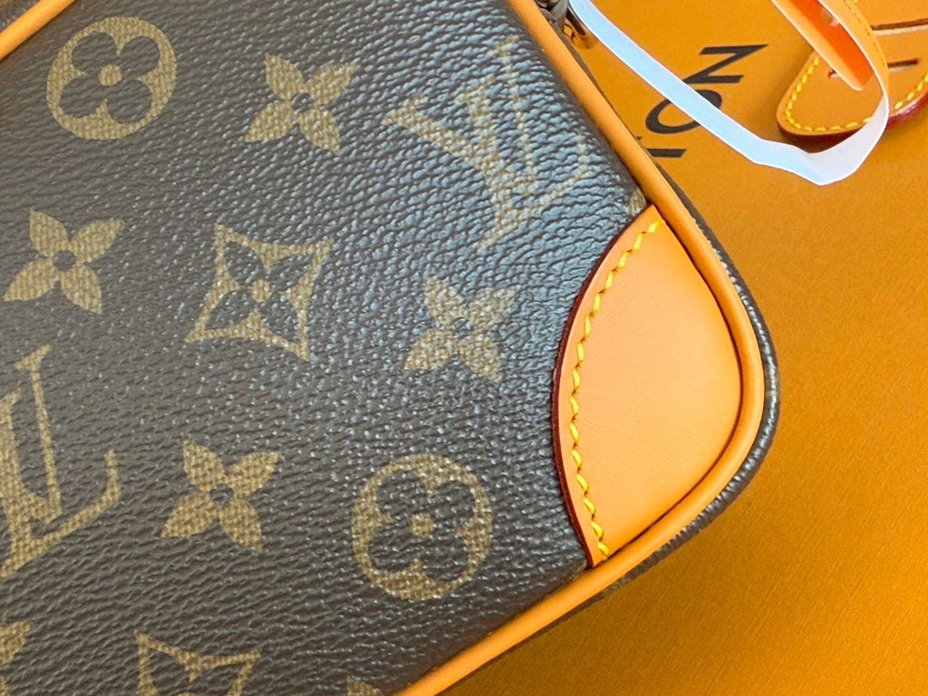 LOUIS VUITTON TROCADERO BAG 20 IN BROWN MIX ORANGE MONOGRAM ECLIPSE CANVAS
