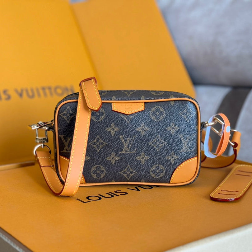 LOUIS VUITTON TROCADERO BAG 20 IN BROWN MIX ORANGE MONOGRAM ECLIPSE CANVAS