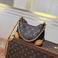 LOUIS VUITTON LV 25S BOULOGNE 20 IN DARK BROWN MONOGRAM CANVAS GOLD HARDWARE