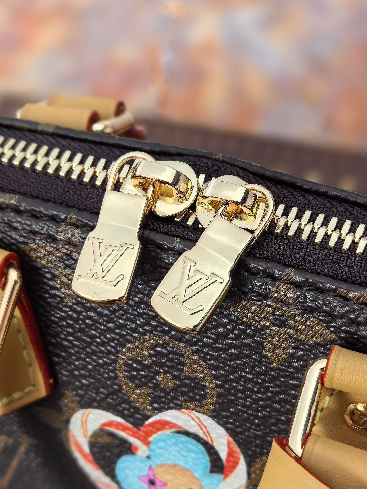 LOUIS VUITTON LV 25S NANO ALMA 18 IN BROWN MONOGRAM CANVAS PRINTED WITH THE VIVIENNE MASCOT