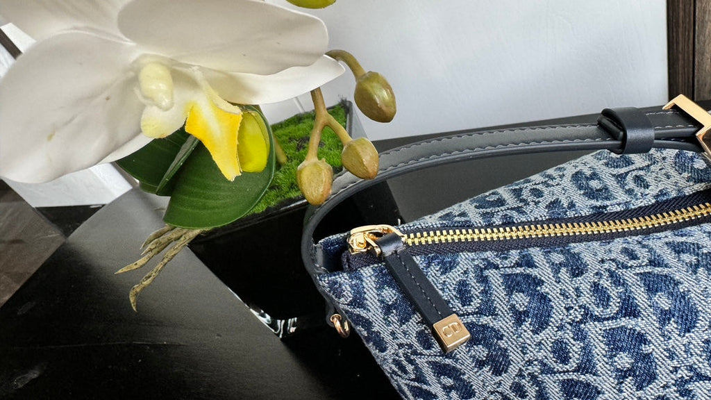 DIOR TRAVEL NOMAD POUCH 22 IN BLUE MONOGRAM OBLIQUE JACQUARD