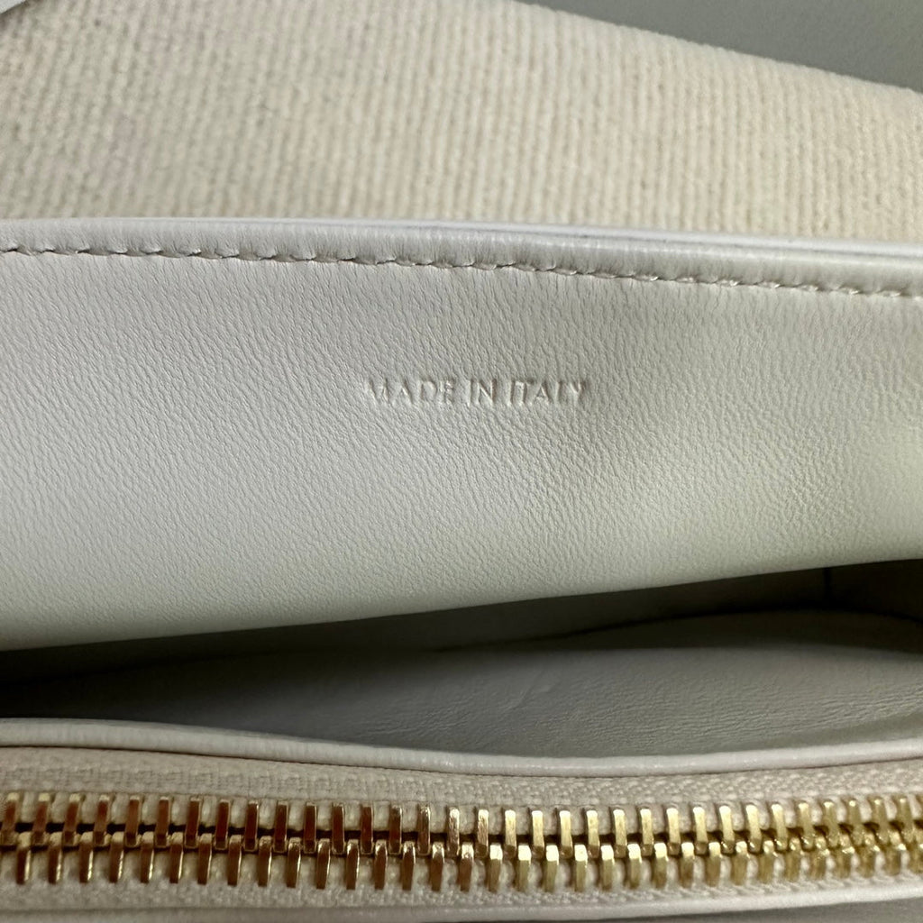 CELINE MEDIUM VICTOIRE BAG 25 IN WHITE SUPPLE CALFSKIN GOLD HARDWARE