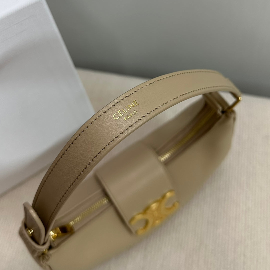 CELINE MEDIUM AVA BAG 23 IN DOMINO SMOOTH CALFSKIN GOLD LOGO