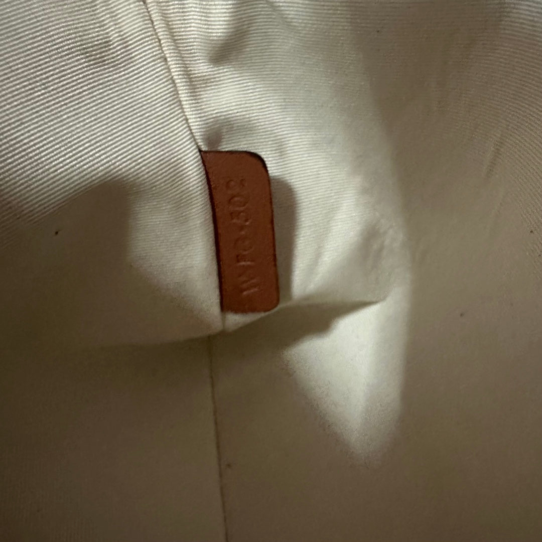 CELINE SMALL POUCH 25 IN BEIGE CANVAS AND BROWN CALFSKIN