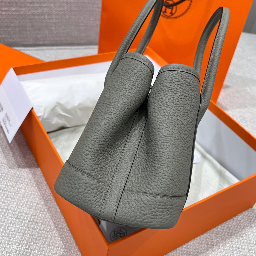 HERMES GARDEN PARTY 23CM IN GREY CALFSKIN