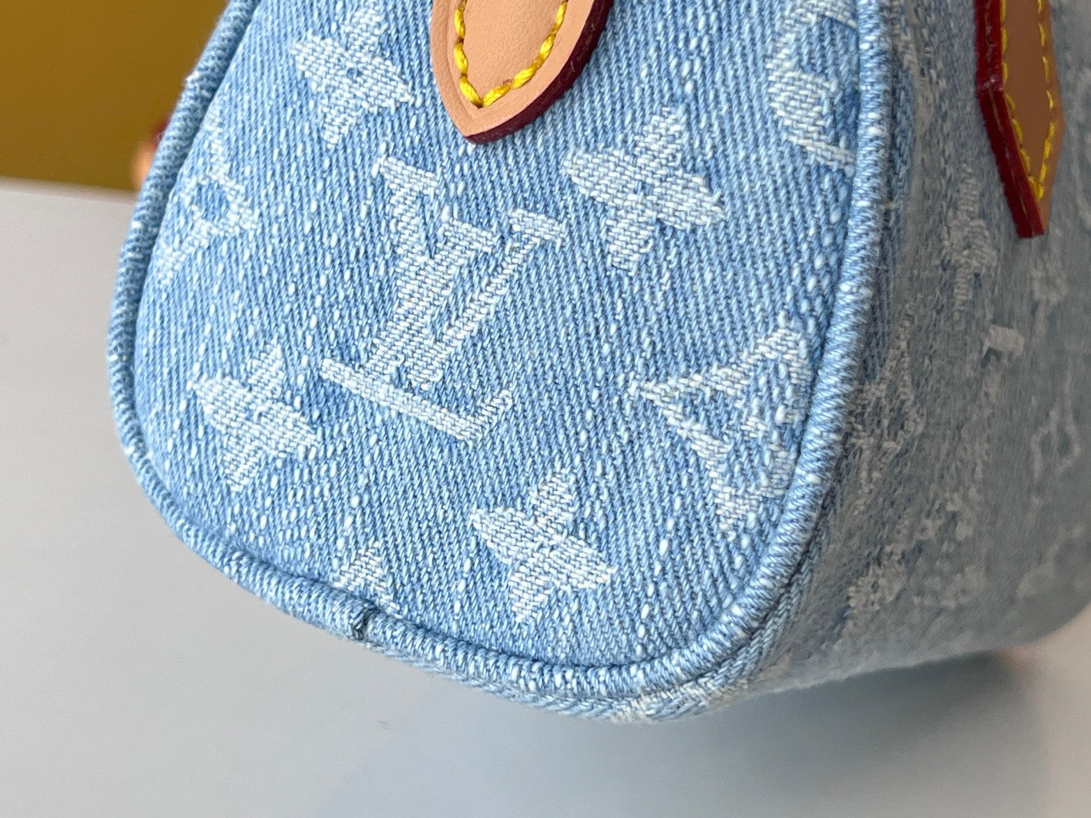 LOUIS VUITTON NANO SPEEDY 16 IN LIGHT BLUE MONOGRAM DENIM