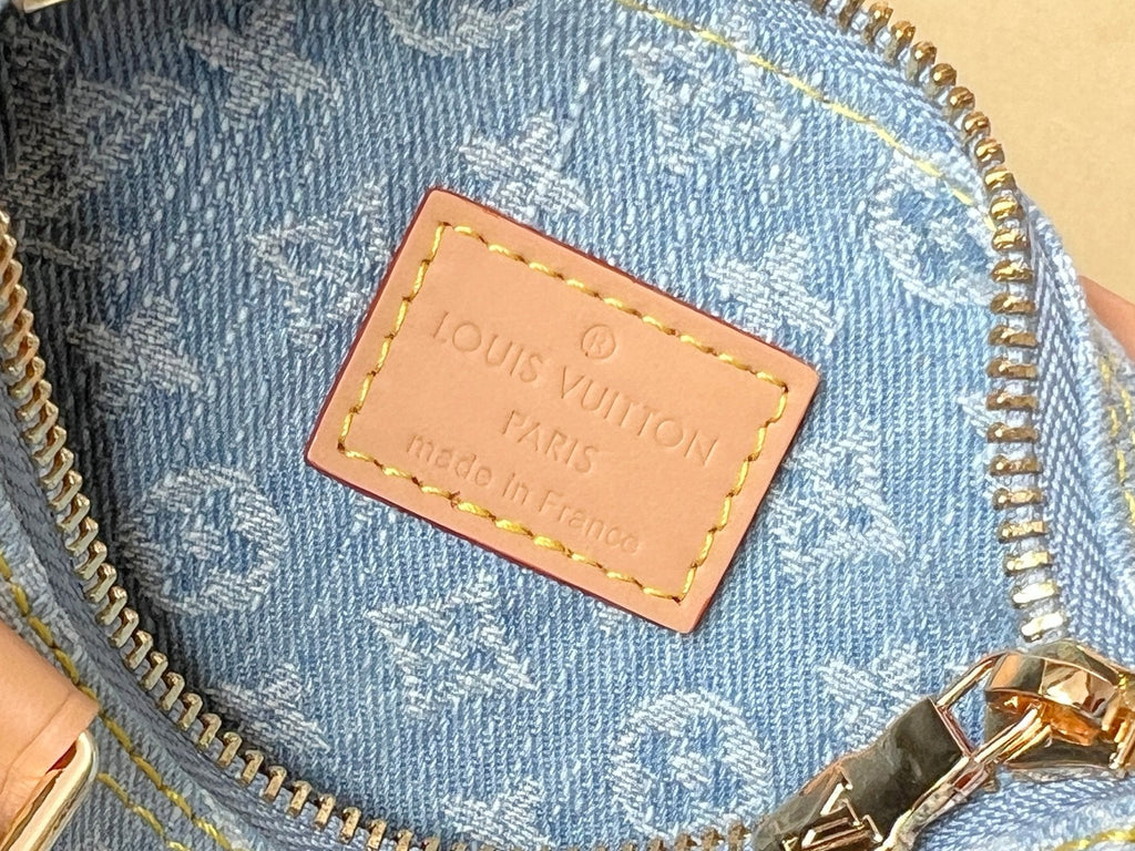 LOUIS VUITTON NANO SPEEDY 16 IN LIGHT BLUE MONOGRAM DENIM