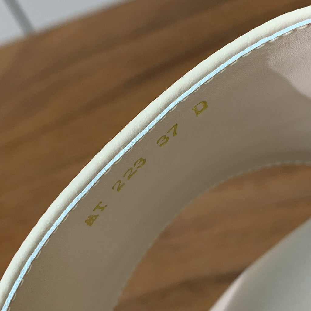 DIOR 25S DWAY SLIDE IN CREAM WHITE CALFSKIN