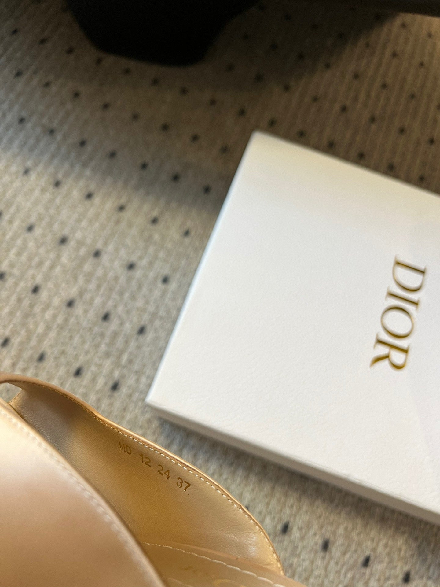 DIOR CD TRIBALES PUMPS IN BEIGE SATIN AND CALFSKIN