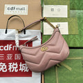 GUCCI MARMONT SHOULDER BAG 26 IN NUDE PINK CALFSKIN