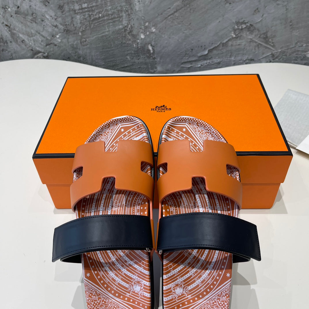HERMES CHYPRE SANDAL CARAMEL CALFSKIN UNIQUE