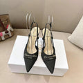 DIOR MY DD SLINGBACK PUMP 85MM IN BLACK DENIM
