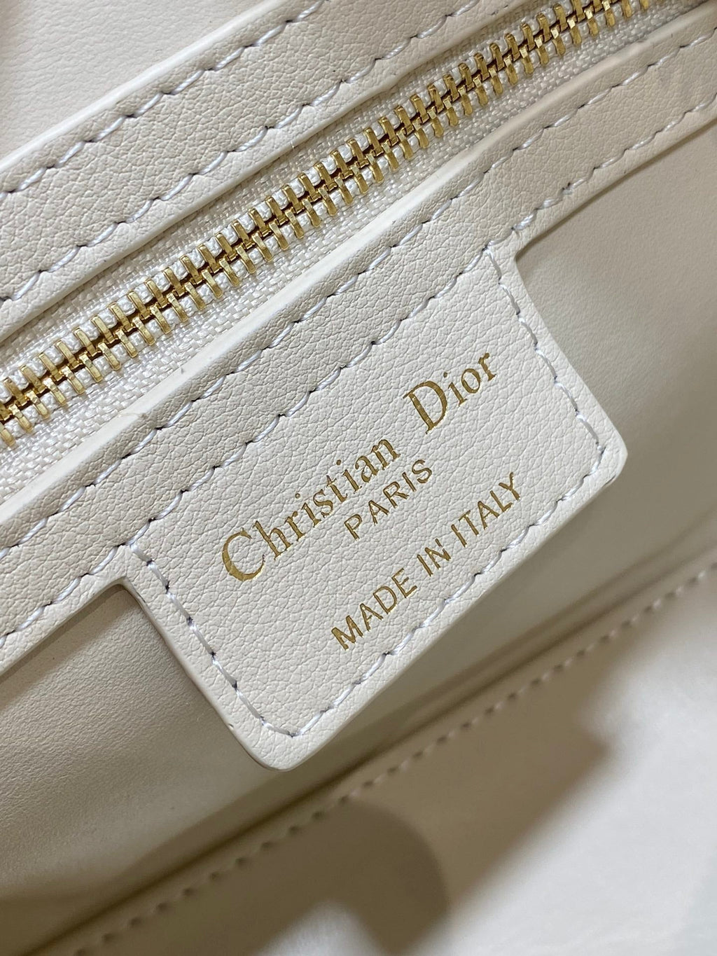 DIOR GROOVE 20 BAG IN WHITE CREAM LAMBSKIN
