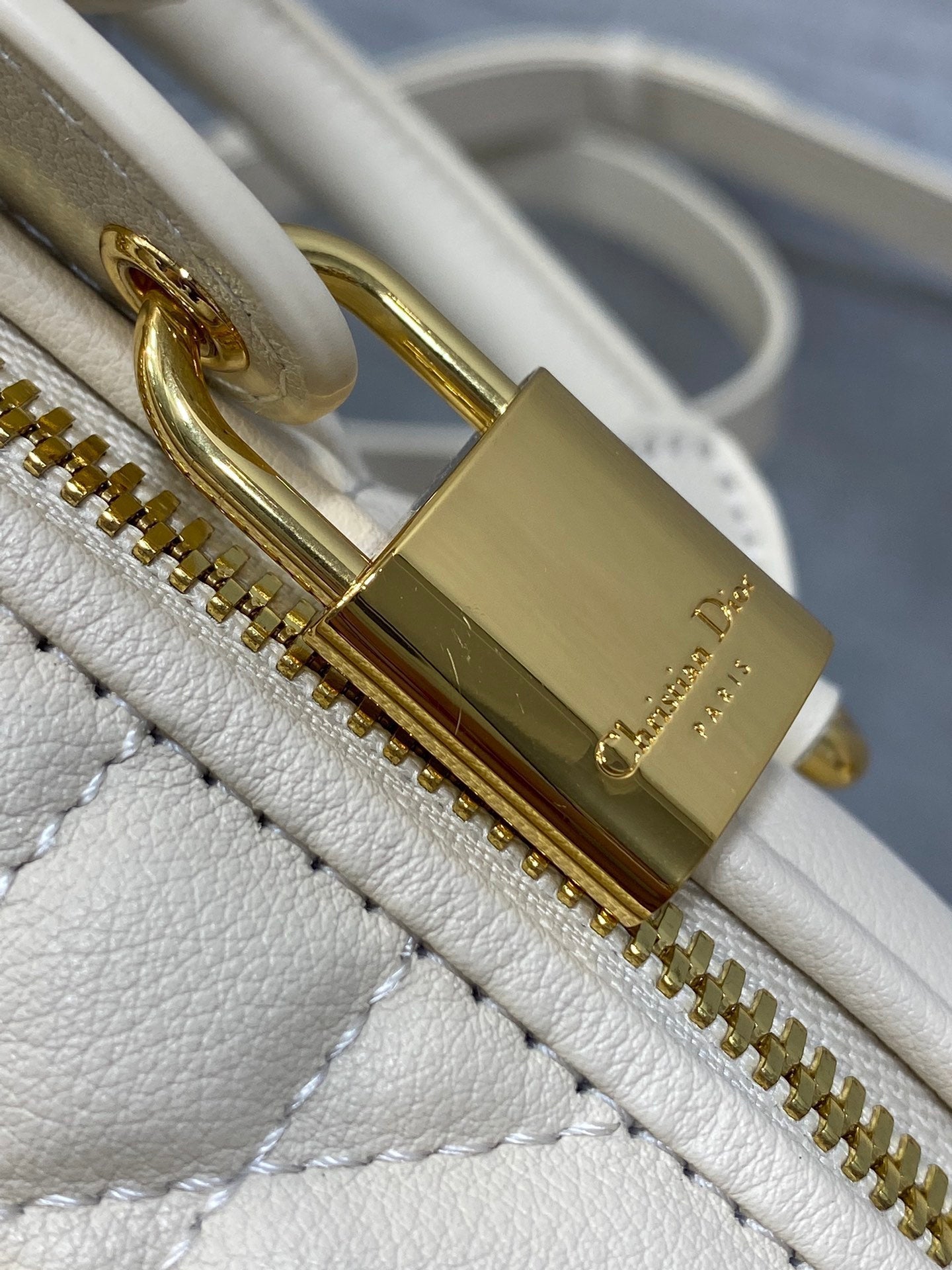 DIOR GROOVE 20 BAG IN WHITE CREAM LAMBSKIN