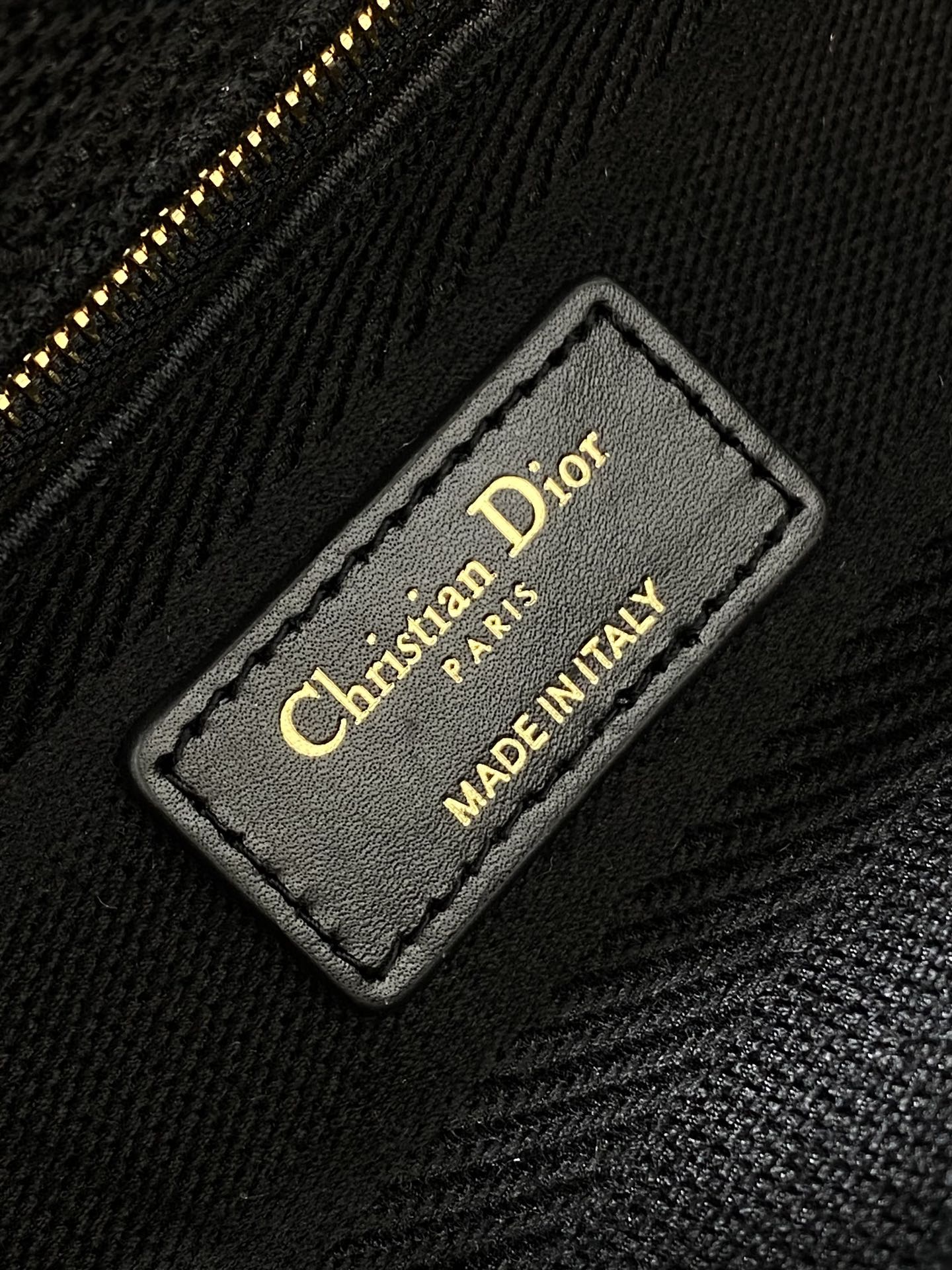DIOR SMALL 24 LADY BAG IN BLACK CANVAS