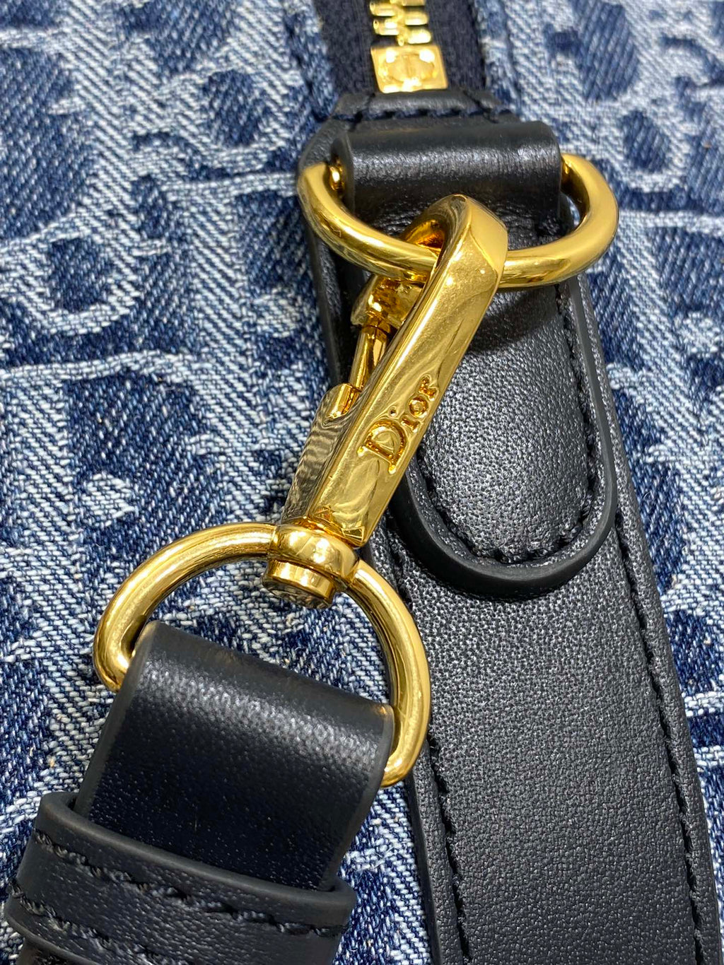 DIOR GROOVE 20 BAG IN DENIM BLUE OBLIQUE MONOGRAM JACQUARD