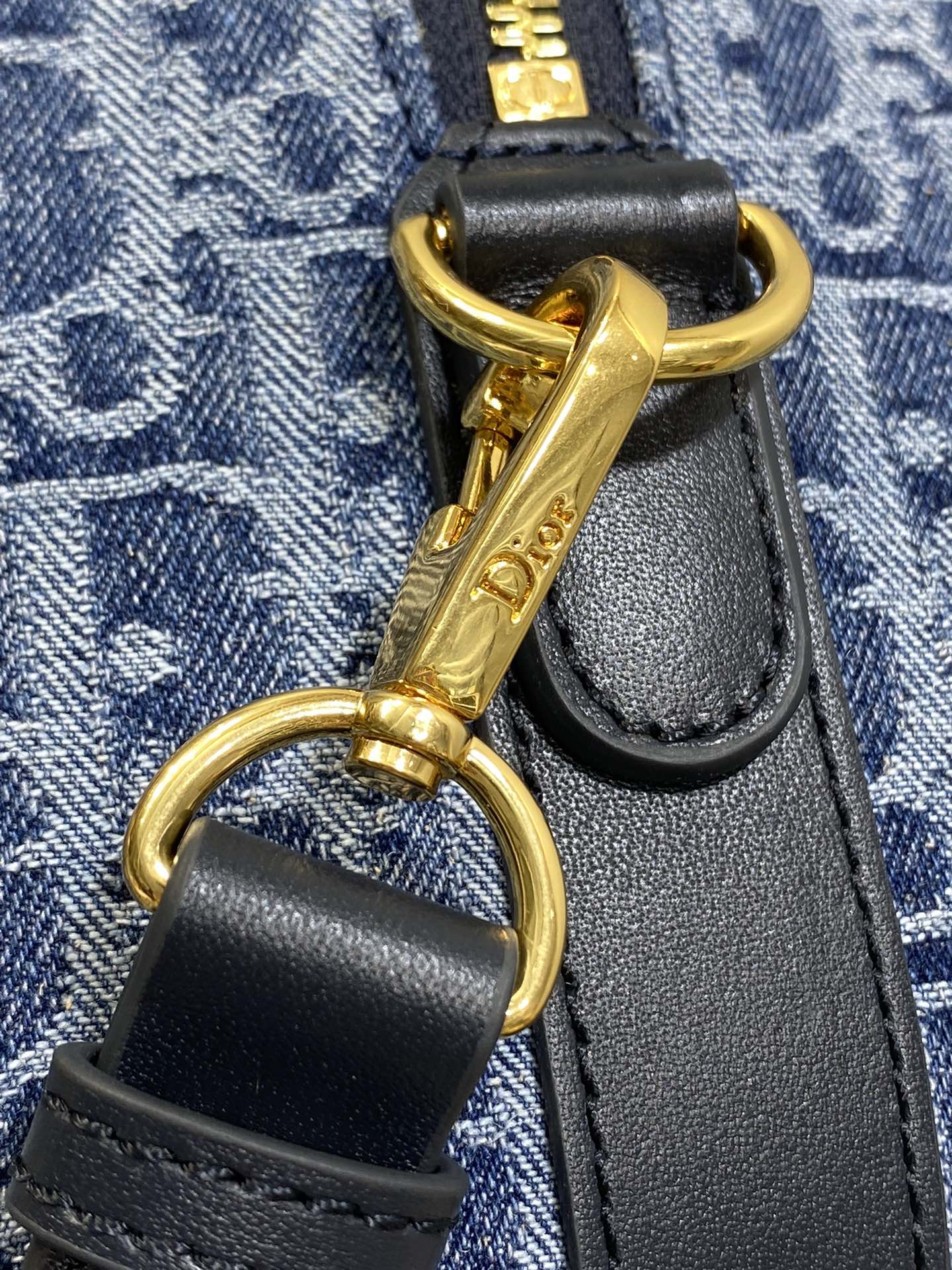 DIOR GROOVE 20 BAG IN DENIM BLUE OBLIQUE MONOGRAM JACQUARD