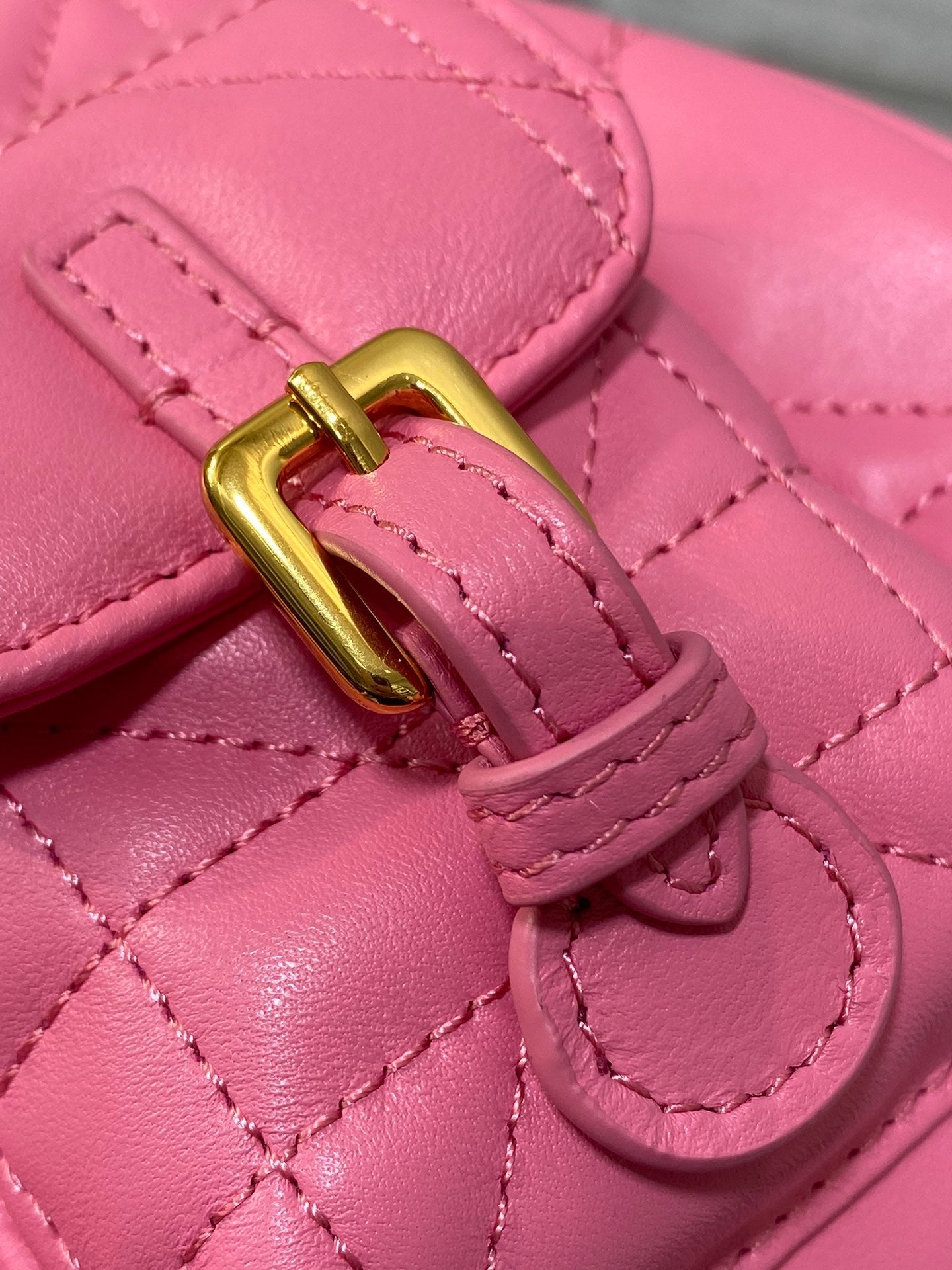 DIOR SMALL 20 CARO BACKPACK IN PUNCH PINK MACROCANNAGE LAMBSKIN