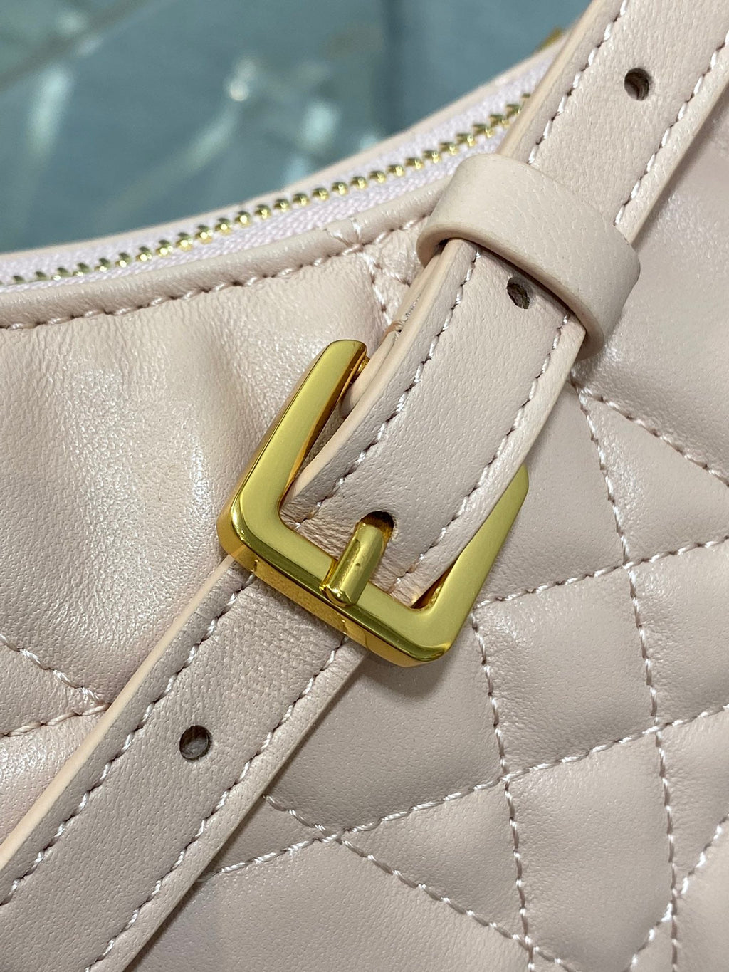 DIOR MISS CARO CIGALE MINI 24 BAG IN POWDER PINK MACROCANNAGE LAMBSKIN