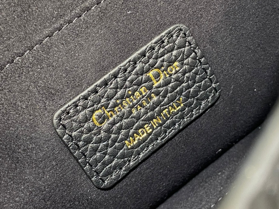 DIOR MINI 21 BOBBY BAG IN BLACK LAMBSKIN