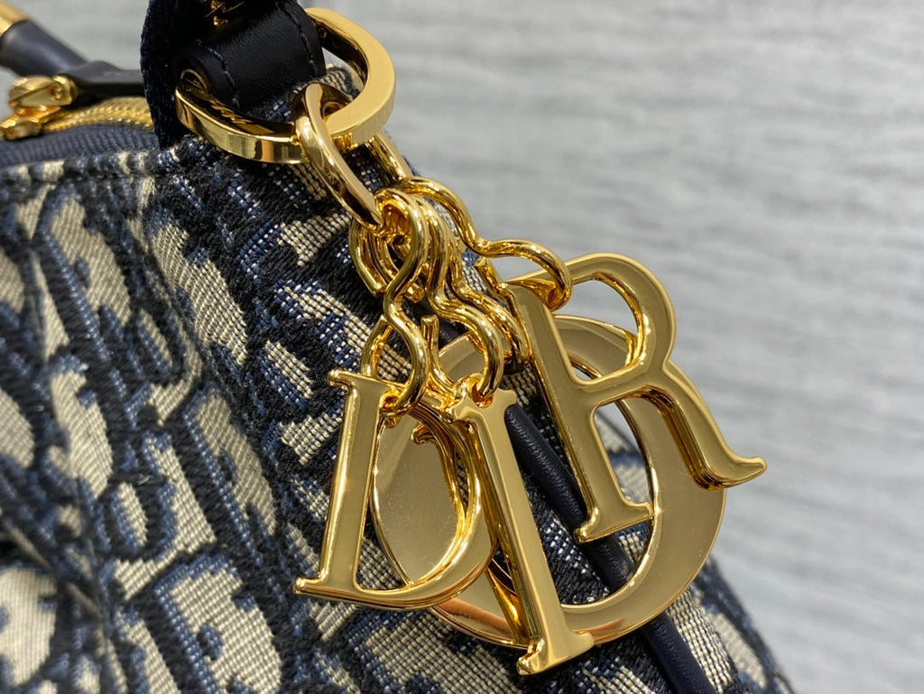 DIOR WALK IN PURSE 36 BAG BLUE OBLIQUE JACQUARD