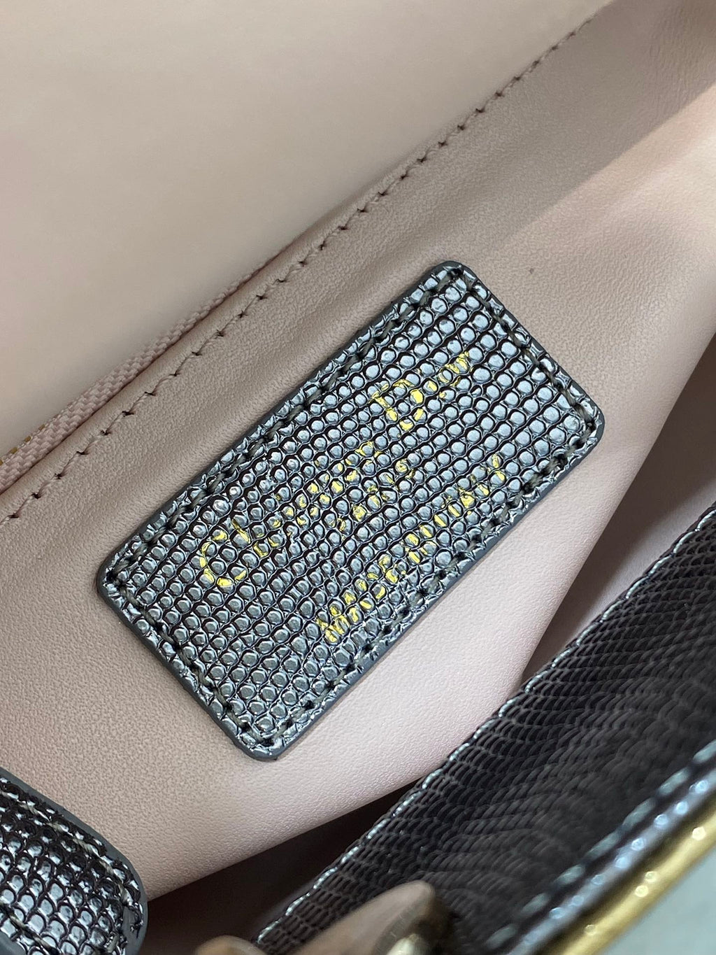 DIOR MINI 17 LADY BAG IN GOLD METALLIC LAMBSKIN