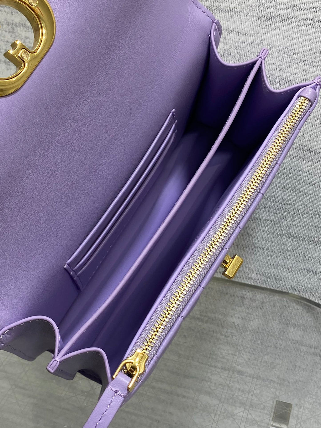 DIOR MISS CARO MINI BAG 17 IN BABY PURPLE MACROCANNAGE LAMBSKIN