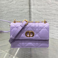 DIOR MISS CARO MINI BAG 17 IN BABY PURPLE MACROCANNAGE LAMBSKIN