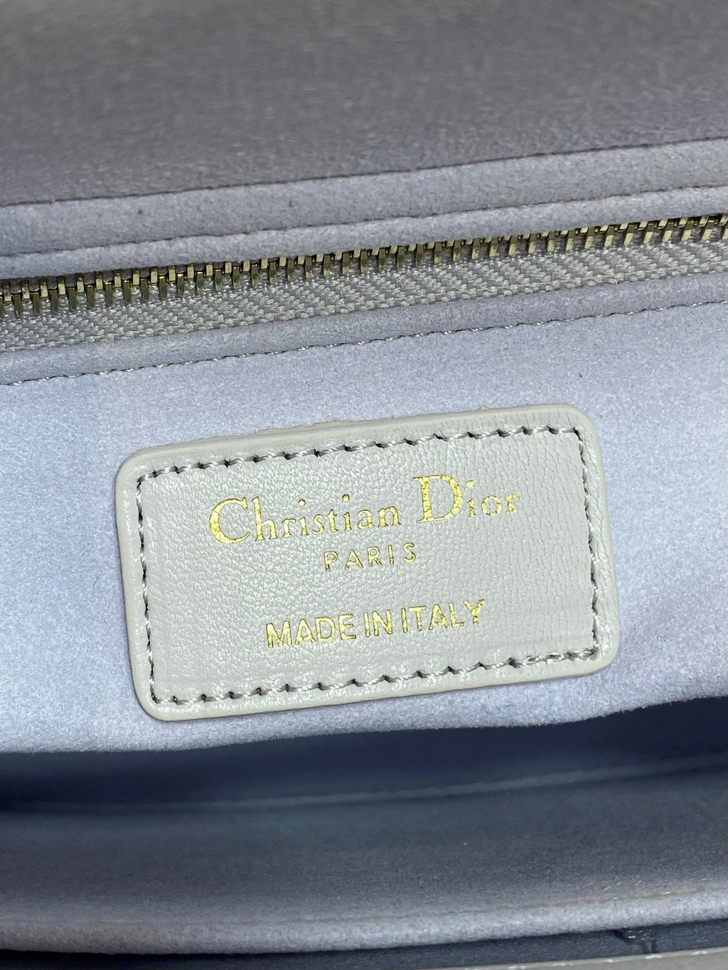 DIOR 25S LADY  BAG 20 IN LILAC CANNAGE CALFSKIN GOLD HARDWRE