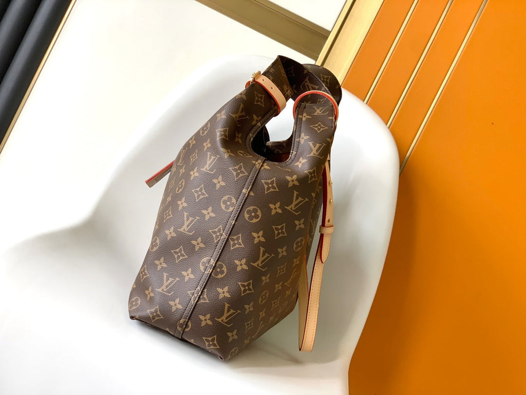 LOUIS VUITTON LV HOBO BAG 34 IN BROWN MONOGRAM CANVAS