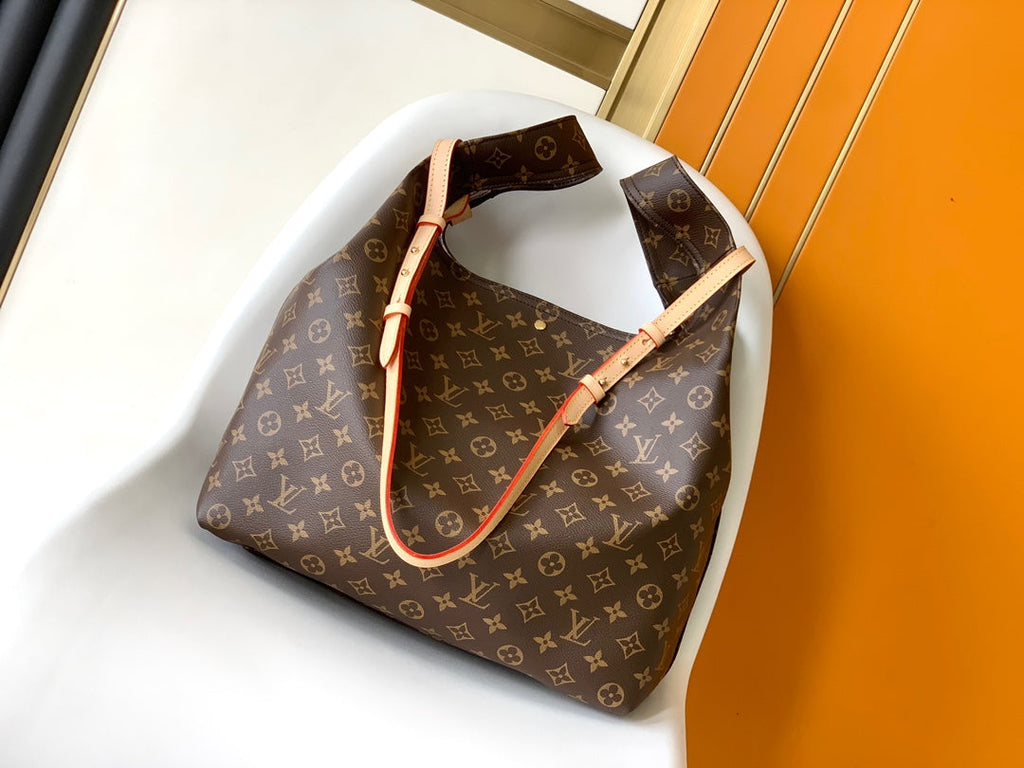 LOUIS VUITTON LV HOBO BAG 34 IN BROWN MONOGRAM CANVAS