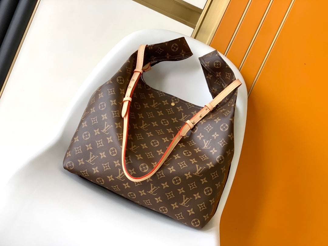 LOUIS VUITTON LV HOBO BAG 34 IN BROWN MONOGRAM CANVAS