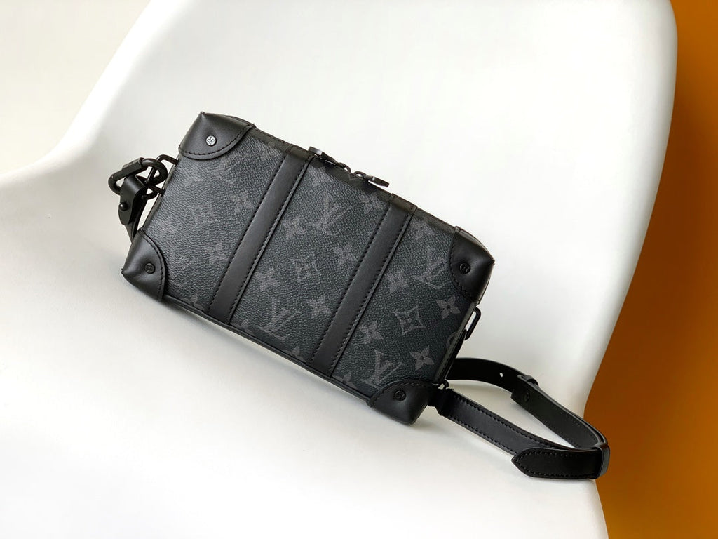 LOUIS VUITTON LV 25S SOFT TRUNK BAG 22 IN MONOGRAM ECLIPSE CANVAS AND CALFSKIN