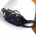 LOUIS VUITTON LV 25S DYNAMIC DENIM EMBROIDERED BUMBAG 37 IN BLACK CANVAS