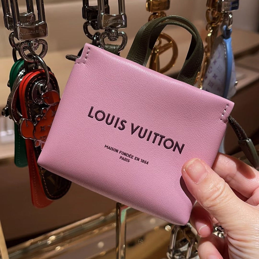 LOUIS VUITTON LV 25S MINI SHOPPER BAG CHARM IN PINK CALFSKIN