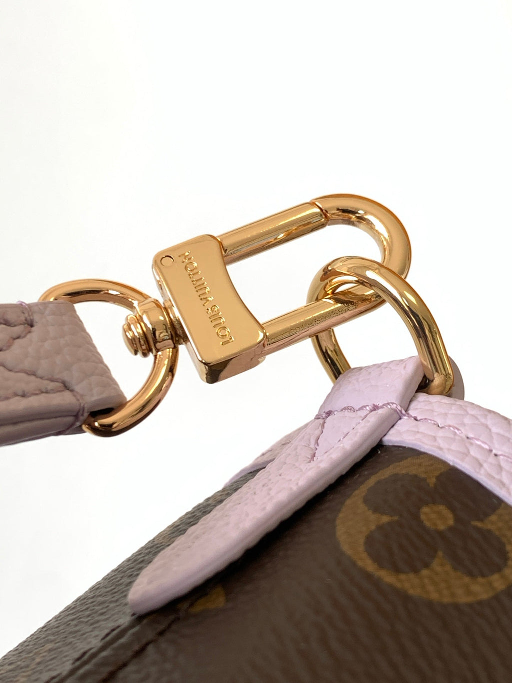 LOUIS VUITTON LV 25S NEVERFULL BANDOULIÈRE INSIDE OUT BB 31 IN LIGHT PURPLE AND BROWN CALFSKIN