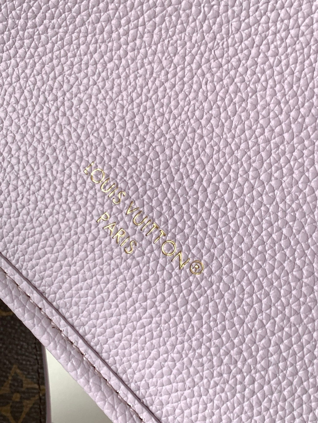 LOUIS VUITTON LV 25S NEVERFULL BANDOULIÈRE INSIDE OUT BB 31 IN LIGHT PURPLE AND BROWN CALFSKIN