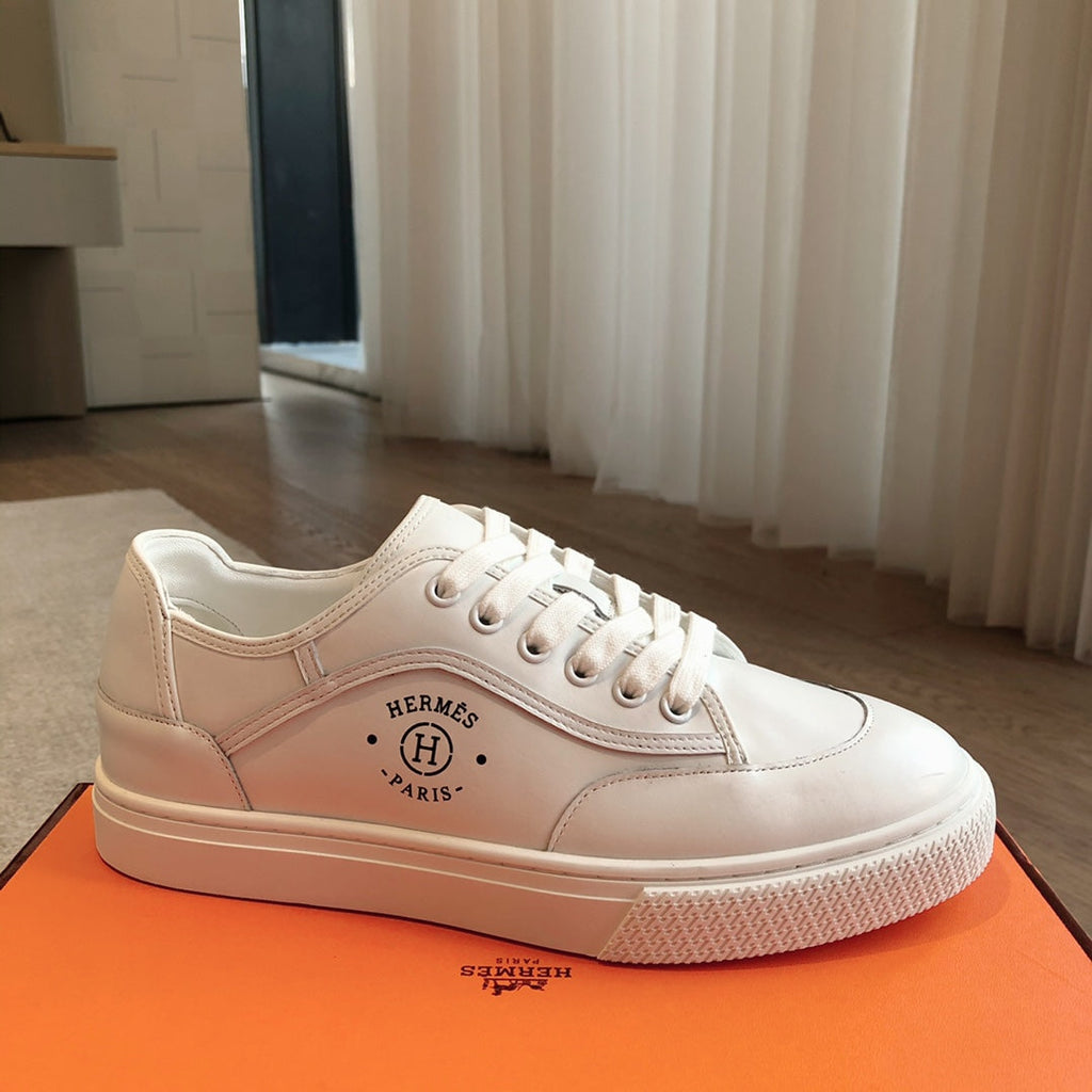 HERMES GET SNEAKER WHITE CALFSKIN