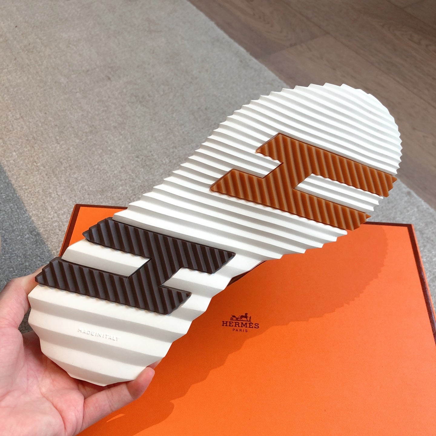 HERMES KETCH SNEAKER IN COCOA BROWN SUEDE
