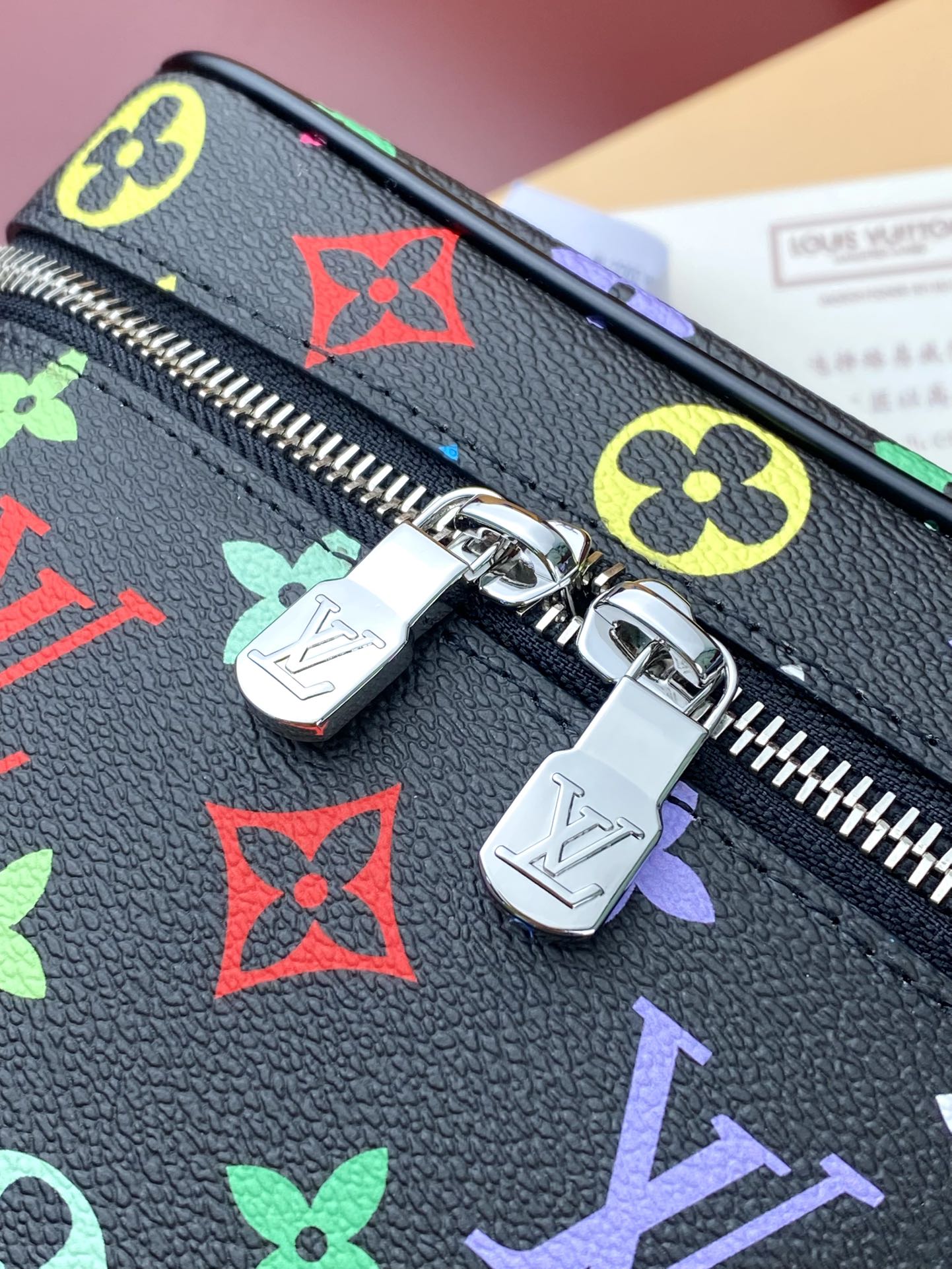 LOUIS VUITTON NICE BB 20 IN COLORFUL MONOGRAM CANVAS SILVER ZIPPER